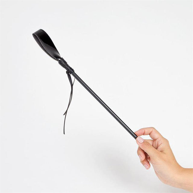 Black Patent Leather Riding Crop