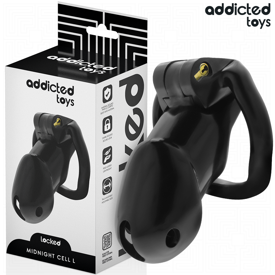 ADDICTED TOYS LOCKED - MINDNIGHT CELL PENIS CAGE SIZE L