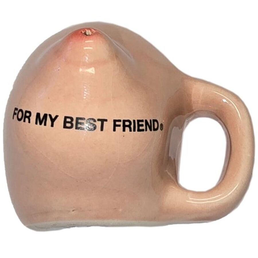 DIABLO PICANTE Breast magnet on a ceramic mug “for my best friend”