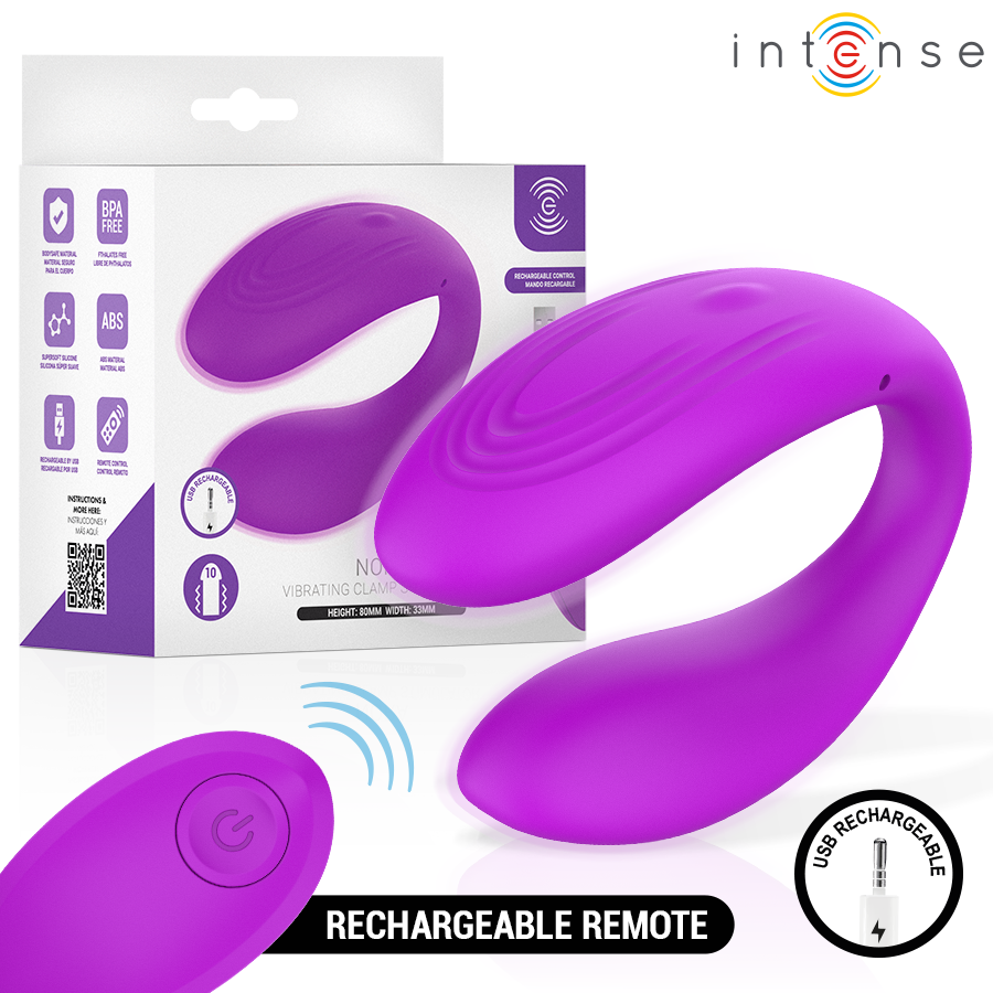 INTENSE - NORA VIBRATING CLAMP STIMULATOR PURPLE