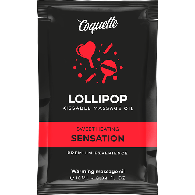 COQUETTE COSMETICS Pocket lollipop kissable massage oil heating sensation 10 ml