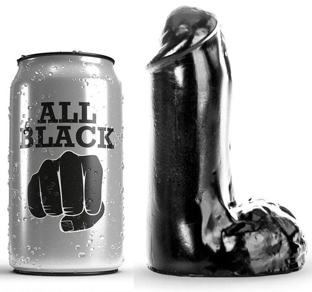 ALL BLACK Dildo realistic 13 cm