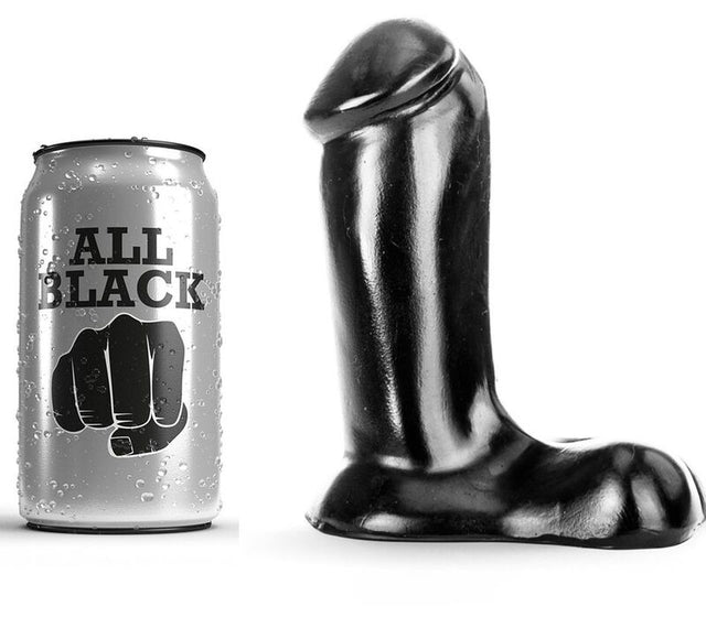 ALL BLACK Dildo realistic 14 cm