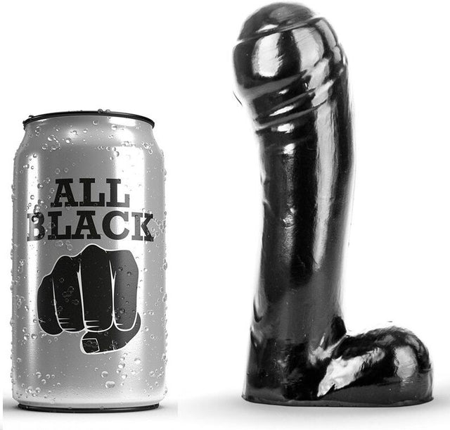 ALL BLACK Dildo black 15 cm