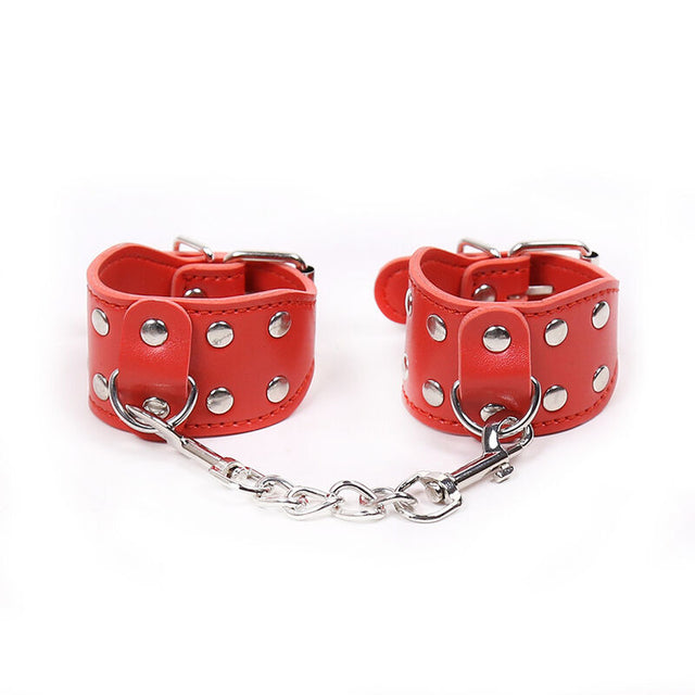 OHMAMA FETISH Adjustable handcuffs with metal chain