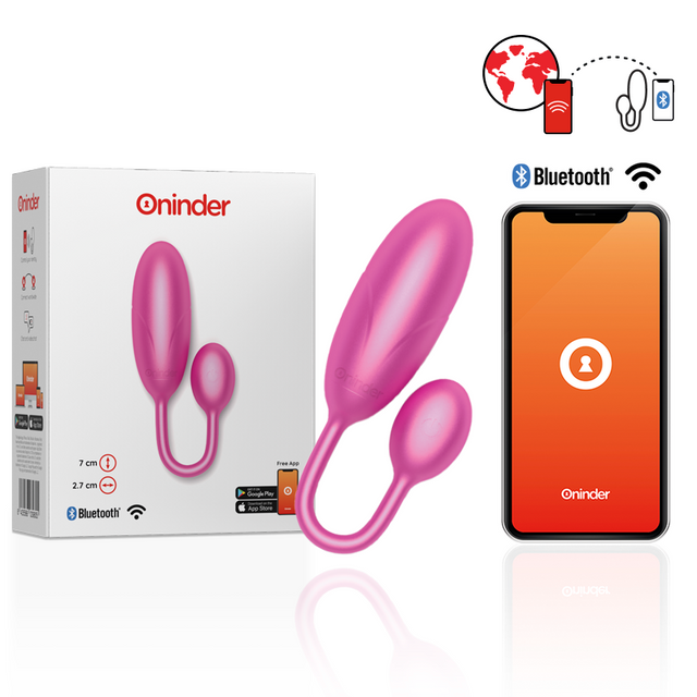 ONINDER Denver vibrating egg pink 7 x 2.7 cm free APP