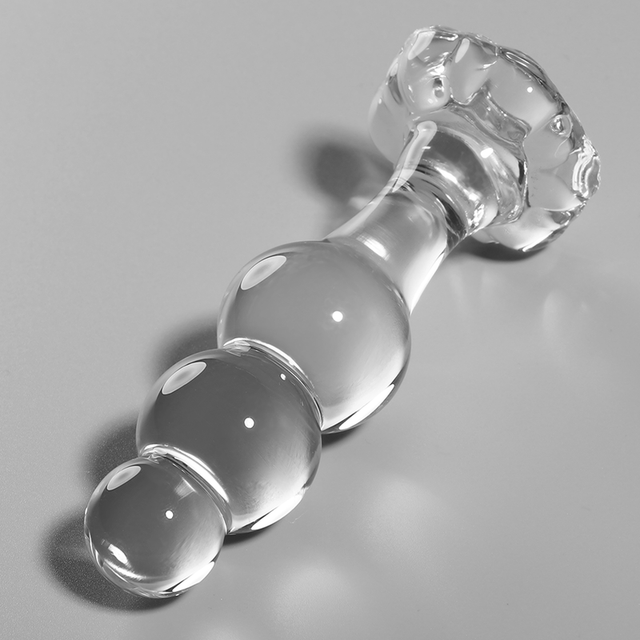 NEBULA SERIES BY IBIZA Model 1 anal plug borosilicate glass clear 10.5 cm -o- 3 cm