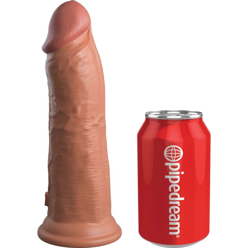 KING COCK Elite realistic dildo vibrating & silicone 20.3 cm caramel
