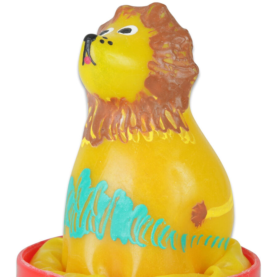 CONDOMERIE - HANDPAINTED NOVELTY CONDOMS SITTING LION