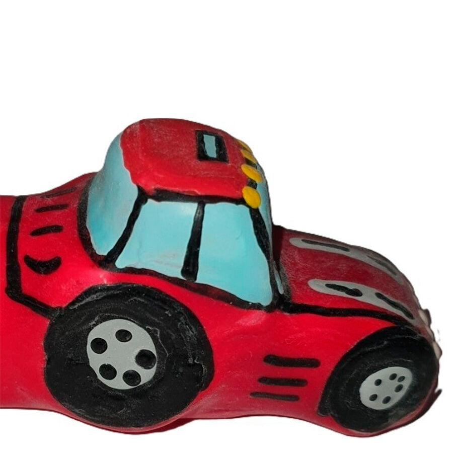 CONDOMERIE - HANDPAINTED NOVELTY CONDOMS TRACTOR RED XL