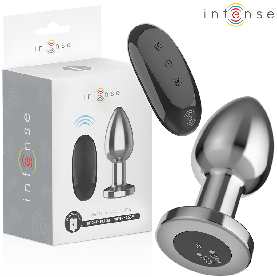 INTENSE ANAL TOYS Anal plug 10 vibrations metal with remote control l