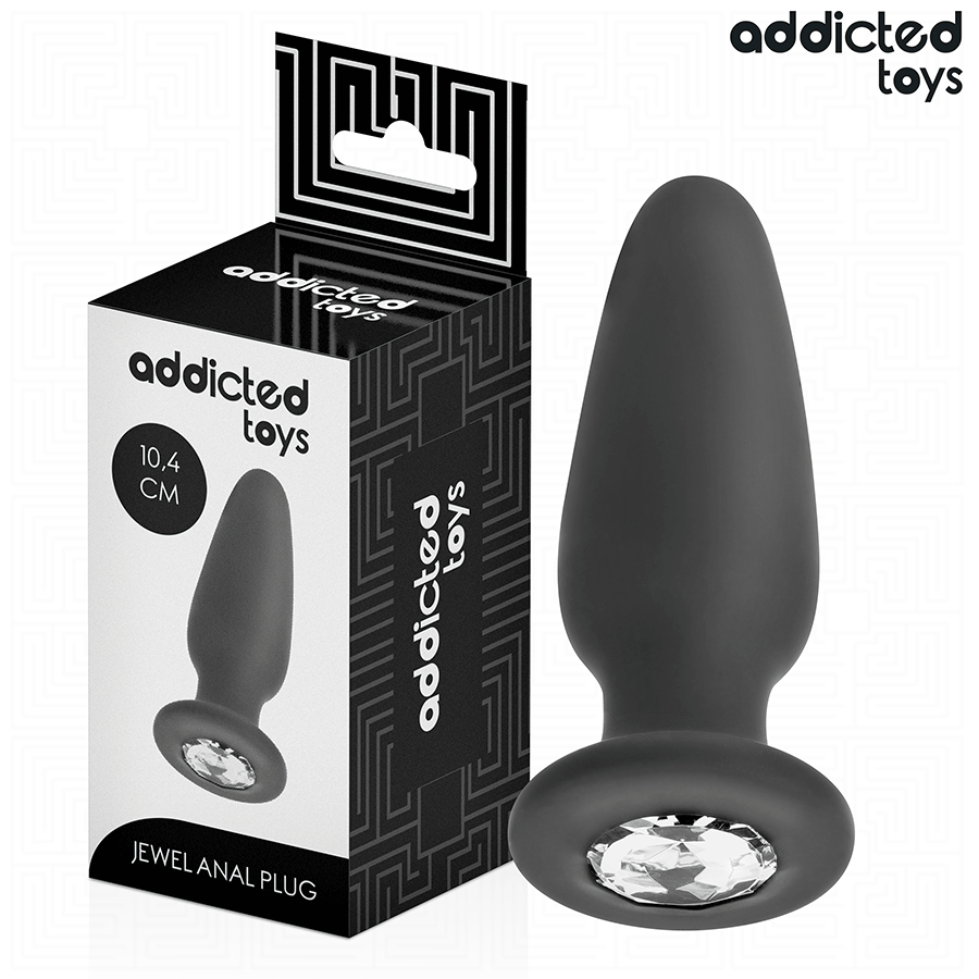 ADDICTED TOYS Anal plug with jewel silicone size m 10.4 cm