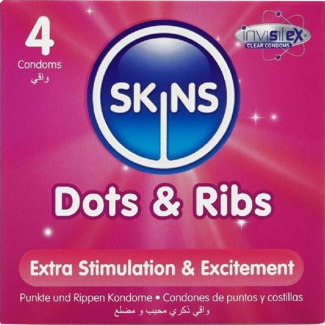 SKINS Dots & ribs premium condoms pack 4