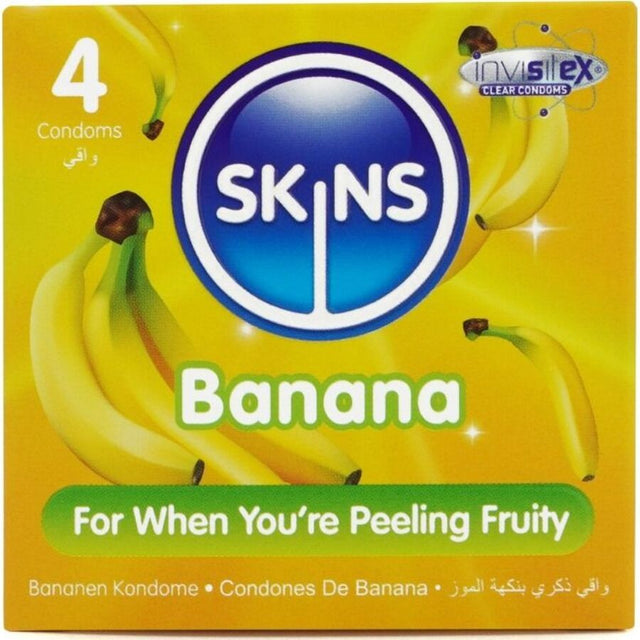 SKINS Banana premium condoms pack 4