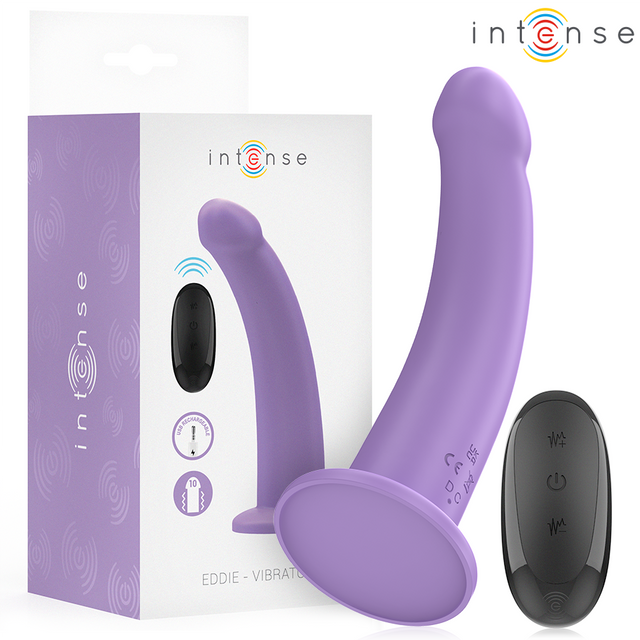 INTENSE REMOTE CONTROL Eddie vibrator 17.5 cm 10 vibrations purple remote control