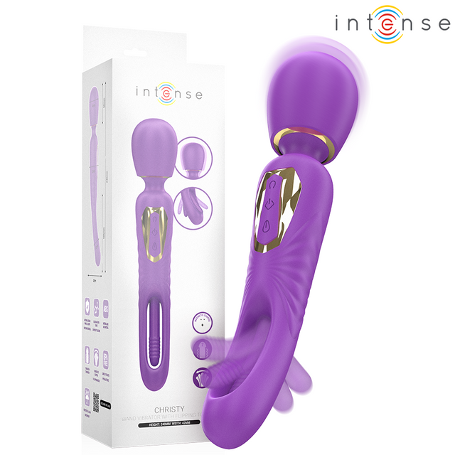 INTENSE HIGH TECH Christy vibrating wand with flipping tongue