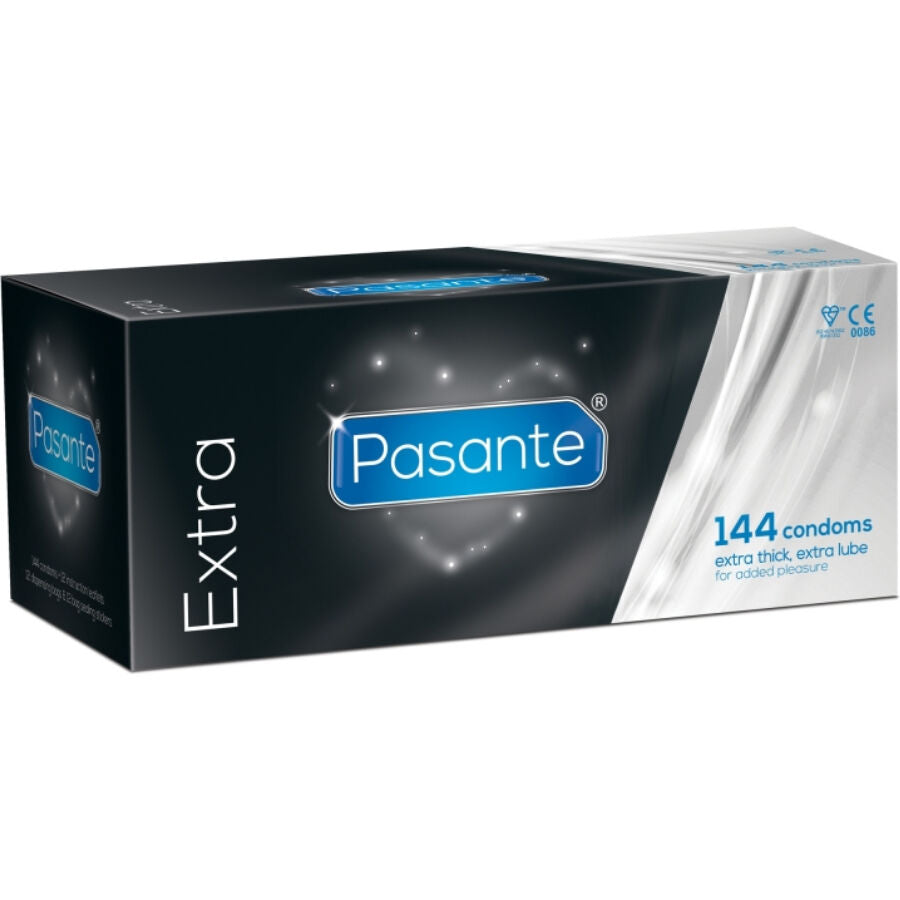 PASANTE - EXTRA EXTRA THICK CONDOMS WITH ADDITIONAL LUBRICATION 144 PACK