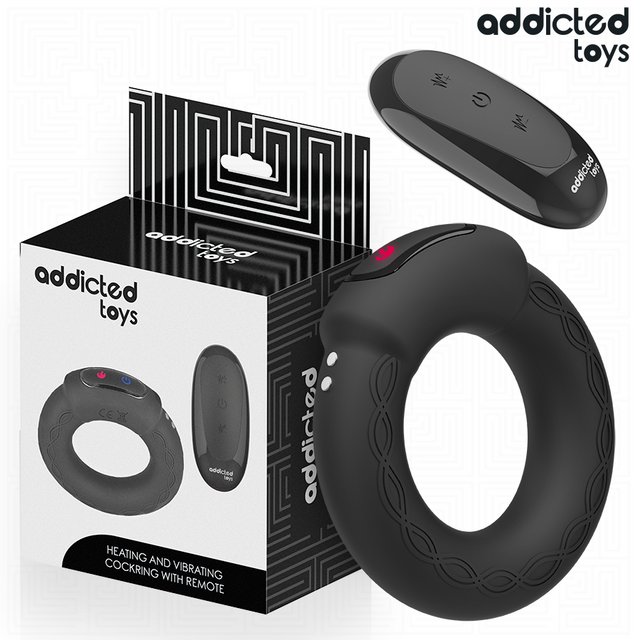 ADDICTED TOYS Heating effect vibrating cock ring remote control