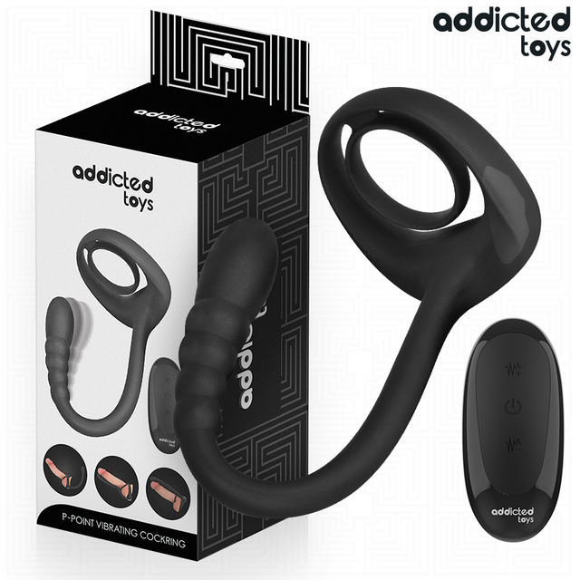 ADDICTED TOYS P-spot vibrating cock ring remote control