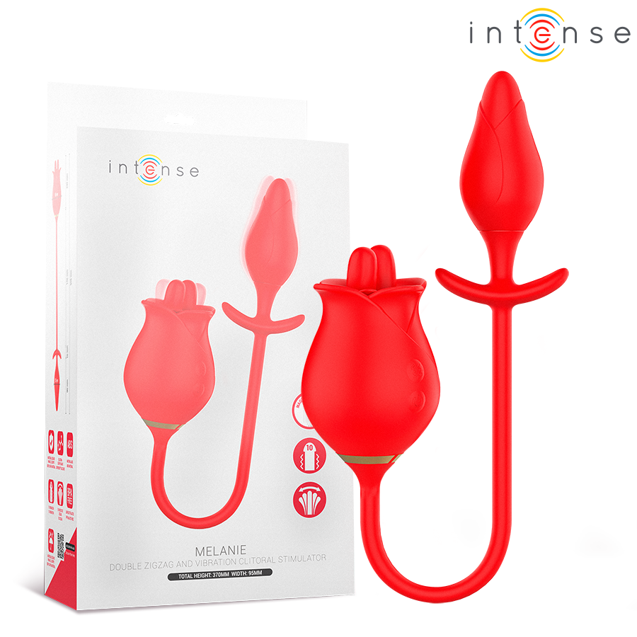INTENSE HIGH TECH Melanie double clitoris stimulator with zigzag tongue