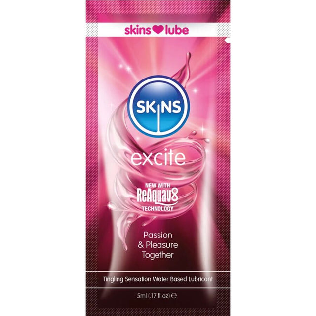 SKINS Excite water-based lubricant single-dose 5 ml