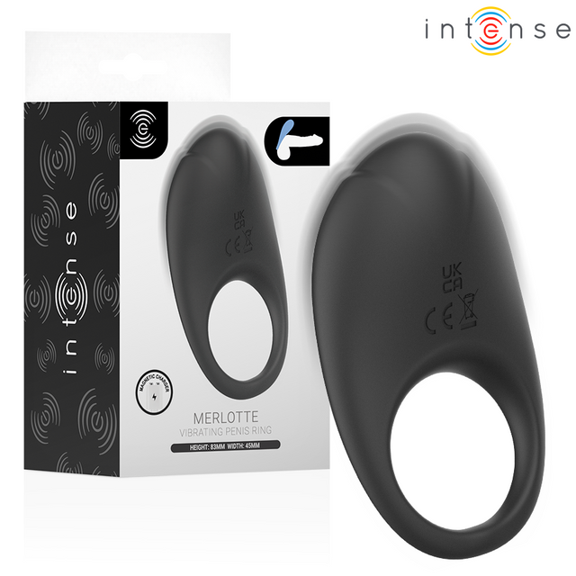 INTENSE FOR HIM Merlotte vibrating penis ring with clitoris stimulation