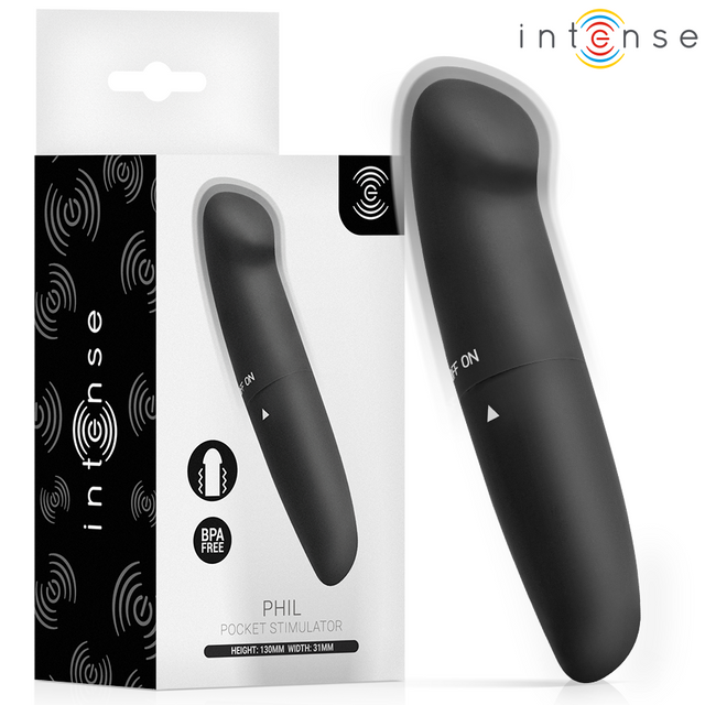 INTENSE FUN TOYS Phil G-Spot vibrator black 13 cm