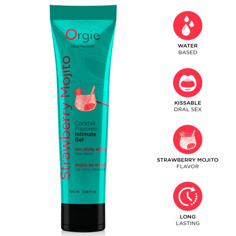 ORGIE Lube tube cocktail strawberry mojito kissable water-based intimate gel 100 ml