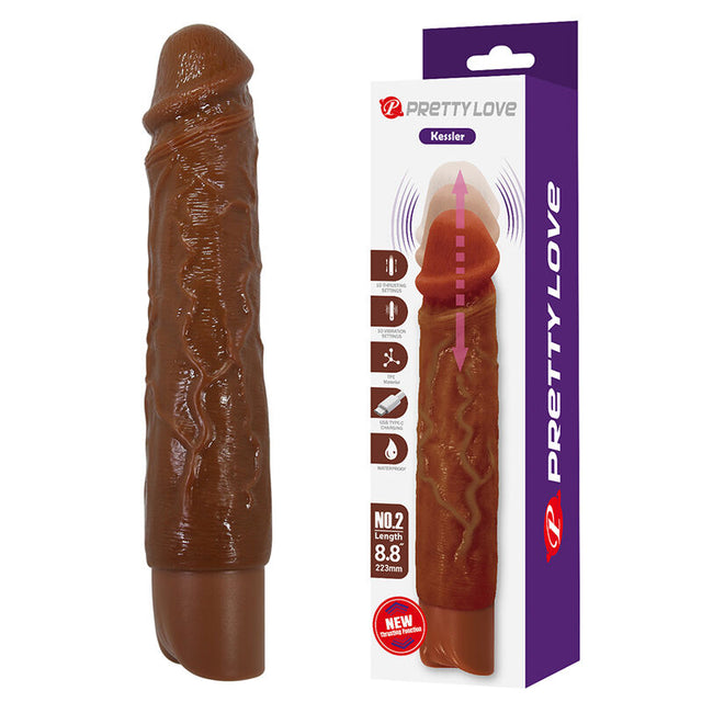 Kessler realistic vibrating dildo with 10 vibration modes and 10 throws, 22 cm,