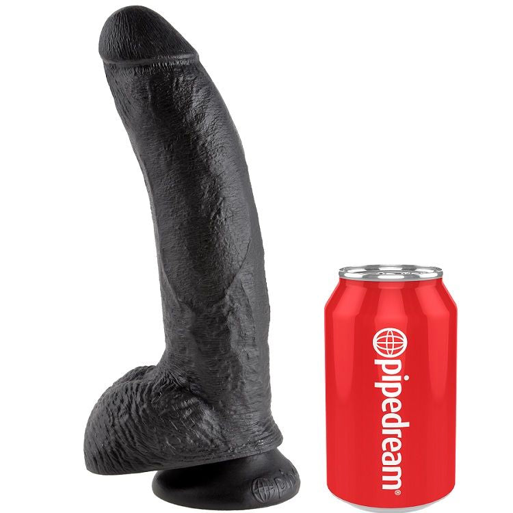 KING COCK Dildo black with balls 22.9 cm