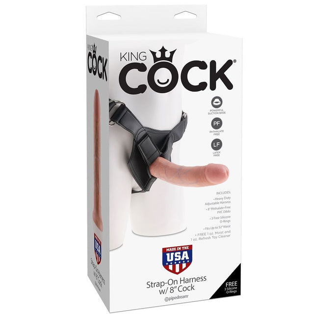 KING COCK Harness with realistic penis 20.3 cm