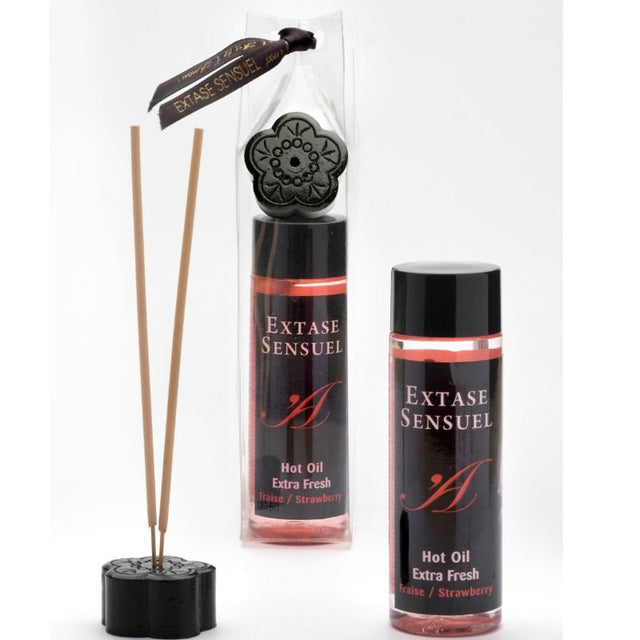 EXTASE SENSUAL Massage oil with extra fresh strawberry effect 100 ml