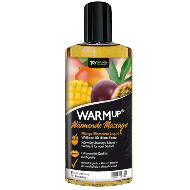 JOYDIVISION AQUAGLIDE Warmup mango and maracuya massage oil 150 ml