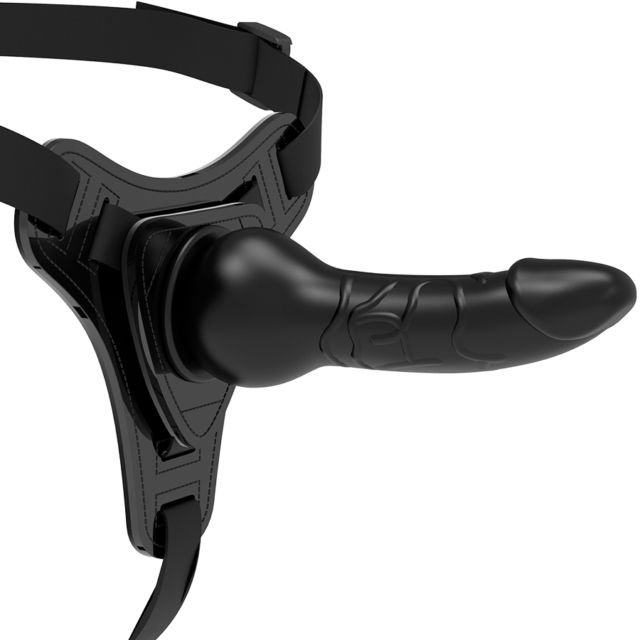 FETISH SUBMISSIVE HARNESS Black silicone realistic 16 cm
