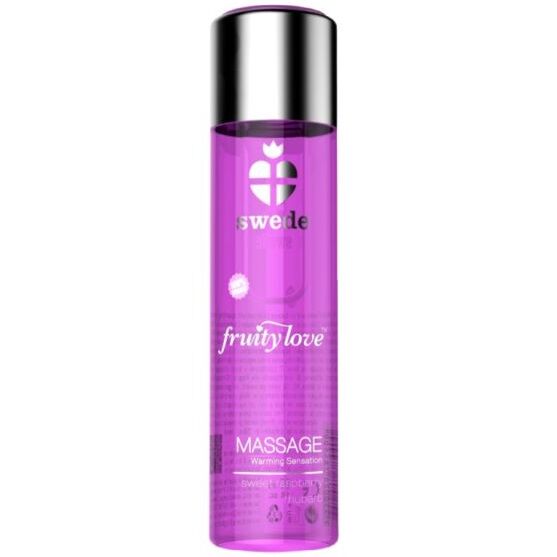SWEDE Fruity love warming effect massage oil pink raspberry and rhubarb 60 ml
