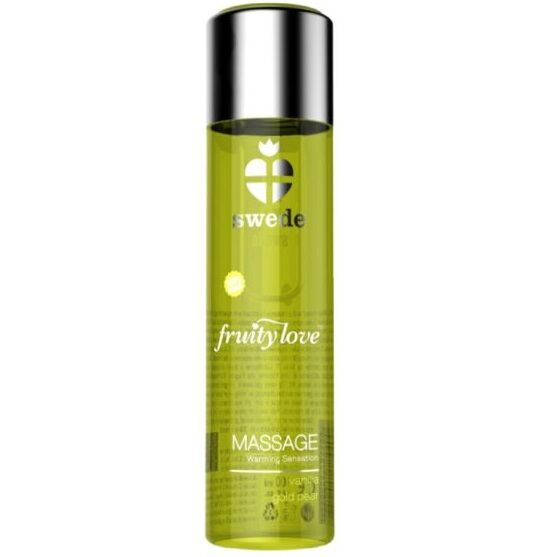 SWEDE Fruity love warming effect massage oil vanilla and gold pear 60 ml.
